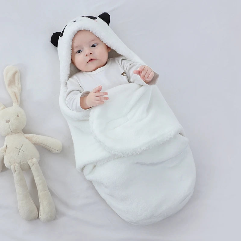 Baby Sleeping Bag – Soft Fleece Wrap Blanket with Cartoon Designs