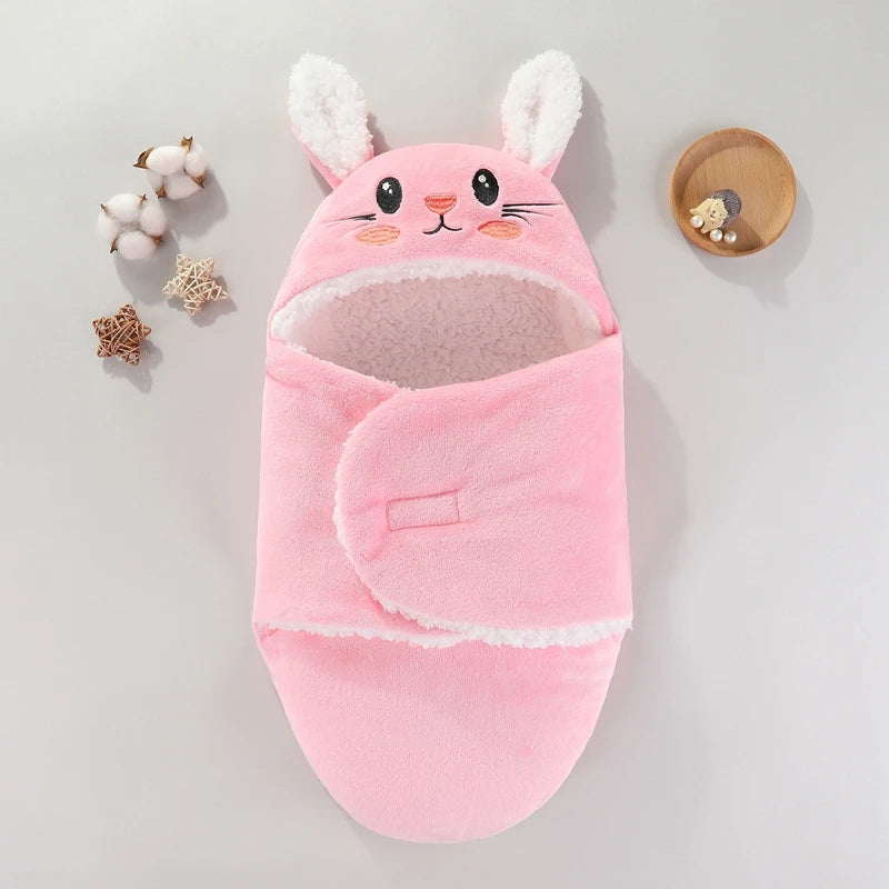Baby Sleeping Bag – Soft Fleece Wrap Blanket with Cartoon Designs