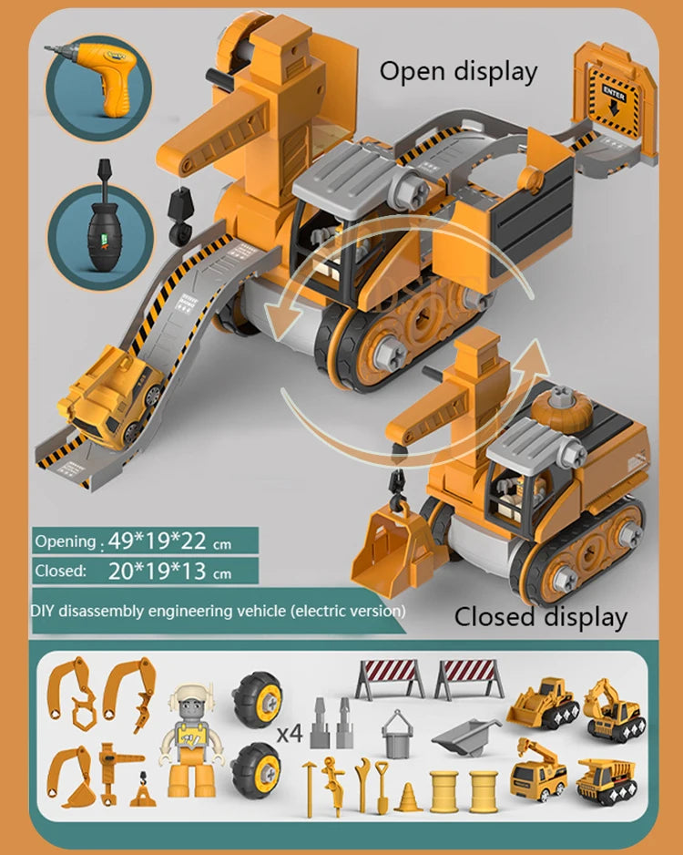 BuildMaster Alloy Construction Fleet – Interactive Take-Apart Trucks