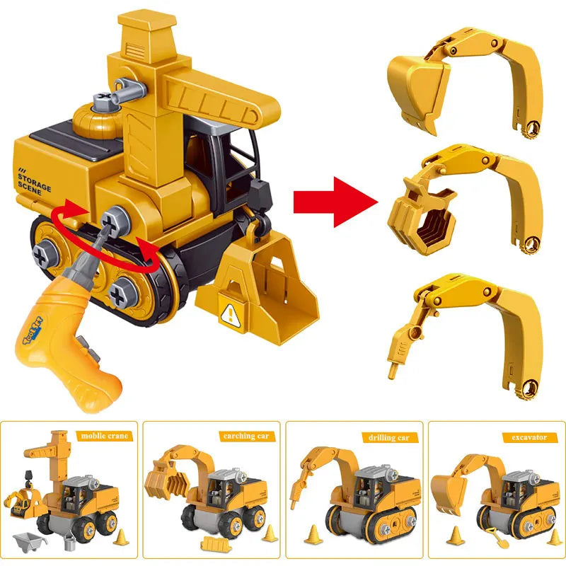 BuildMaster Alloy Construction Fleet – Interactive Take-Apart Trucks