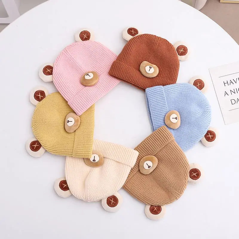 Cute Bear Ear Baby Knitted Beanie