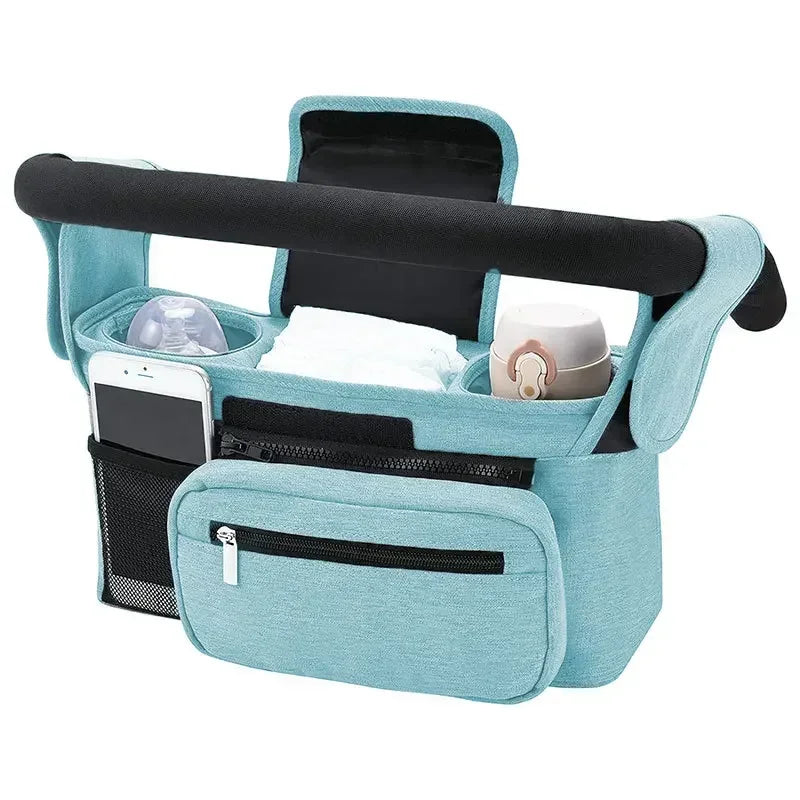Stroller Organizer Bag – Large Capacity Storage with Phone & Bottle Holders