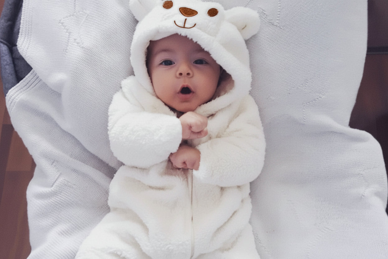 Baby Bear Hooded Romper