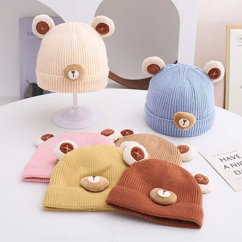 Cute Bear Ear Baby Knitted Beanie