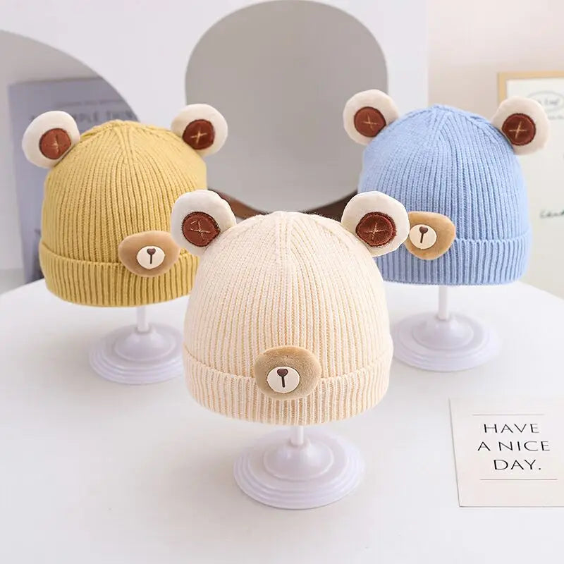 Cute Bear Ear Baby Knitted Beanie