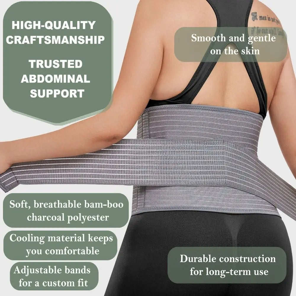 Postpartum Abdominal Binder – Breathable C-Section Recovery Belt & Belly Support Band