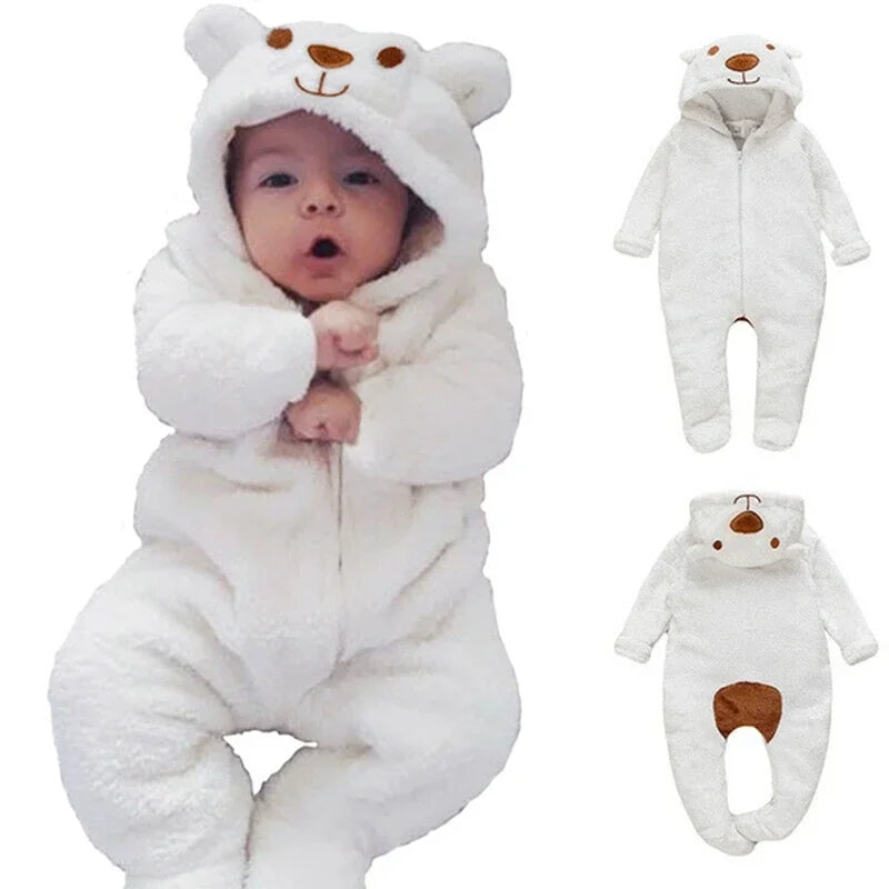 Baby Bear Hooded Romper