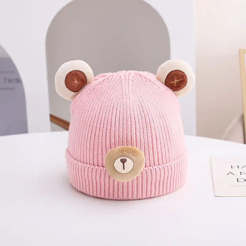 Cute Bear Ear Baby Knitted Beanie