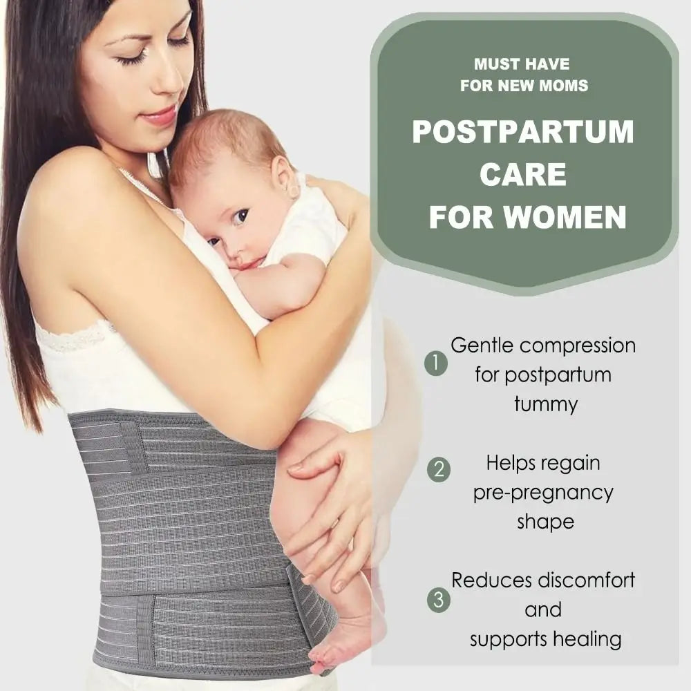Postpartum Abdominal Binder – Breathable C-Section Recovery Belt & Belly Support Band