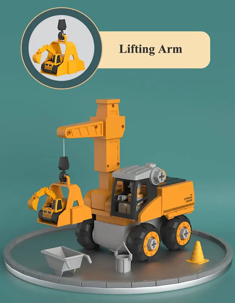 BuildMaster Alloy Construction Fleet – Interactive Take-Apart Trucks