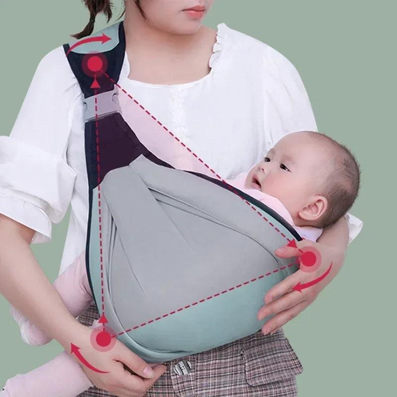 Ergonomic Baby Carrier Ring Sling – Adjustable Wrap for Newborns to Toddlers