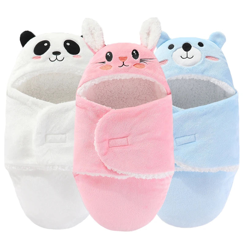 Baby Sleeping Bag – Soft Fleece Wrap Blanket with Cartoon Designs
