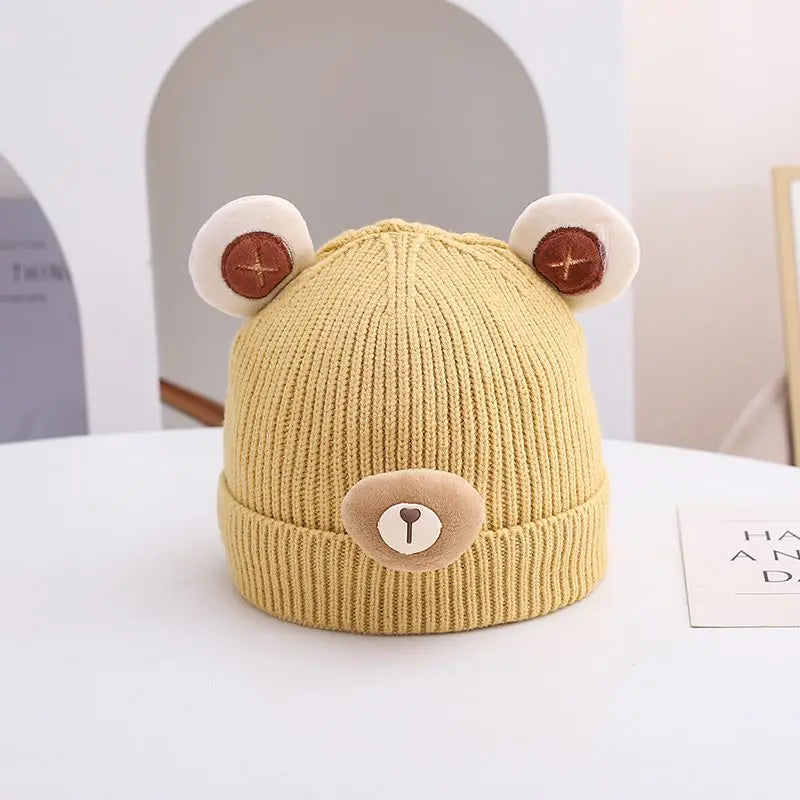 Cute Bear Ear Baby Knitted Beanie