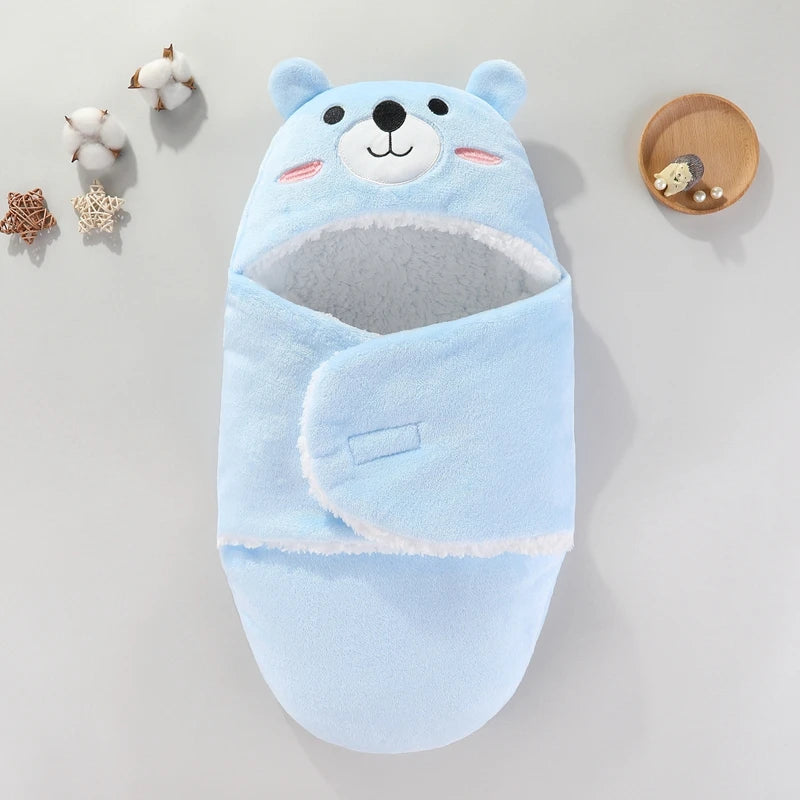 Baby Sleeping Bag – Soft Fleece Wrap Blanket with Cartoon Designs