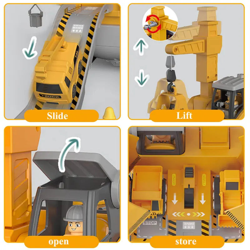 BuildMaster Alloy Construction Fleet – Interactive Take-Apart Trucks
