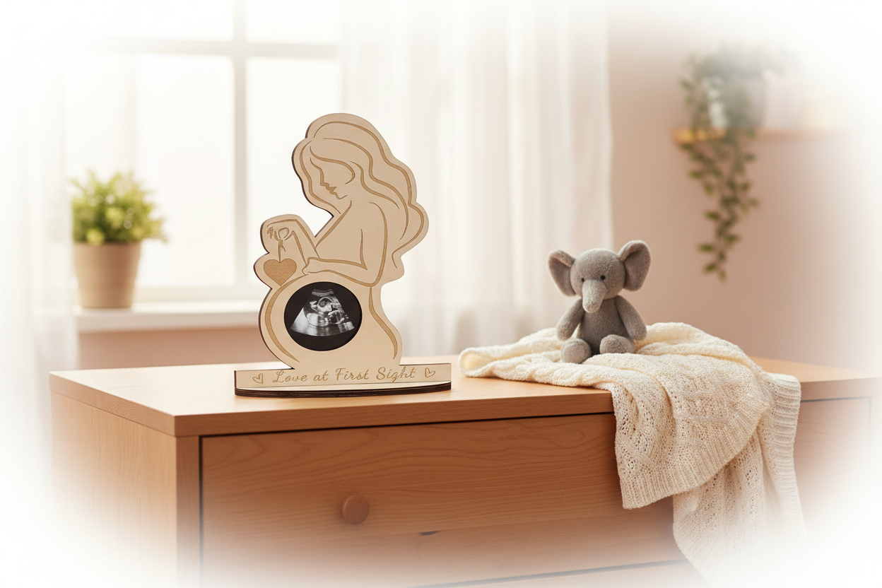 Pre-natal section banner featuring ultrasound photo frame